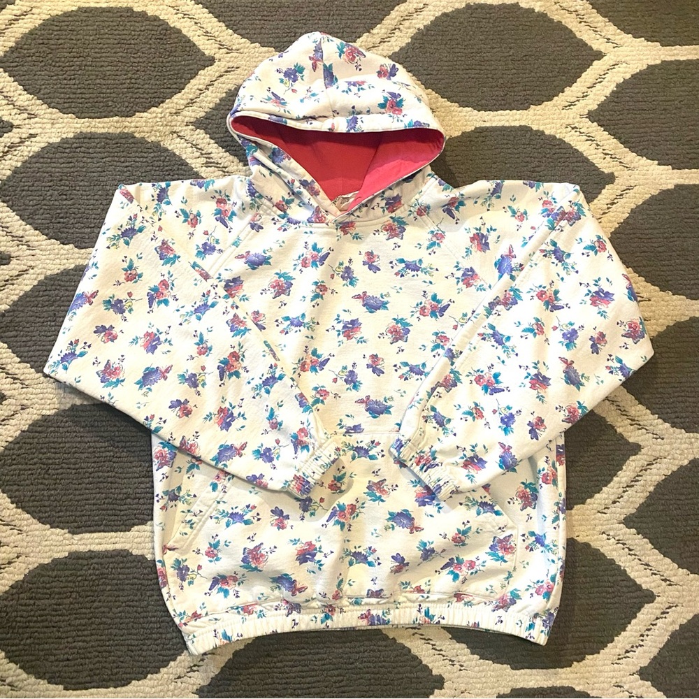 Vintage 90s Northern Reflections Floral Women's Hoodie Sweatshirt Size M